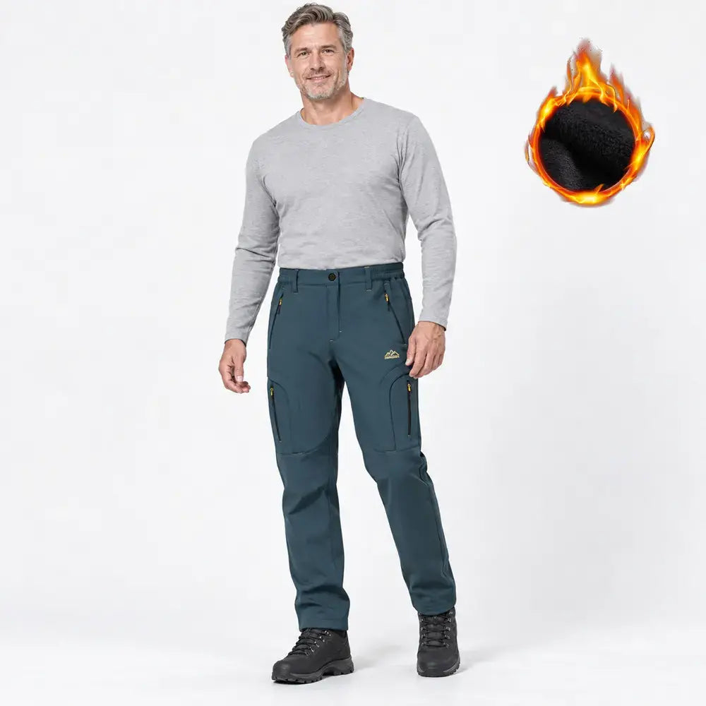 【M-6XL】Moške softshell hlače za aktivnosti na prostem – podložene, hitro sušeče, raztegljive, odporne proti vetru in vodi ter zračne