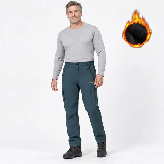 【M-6XL】Moške softshell hlače za aktivnosti na prostem – podložene, hitro sušeče, raztegljive, odporne proti vetru in vodi ter zračne