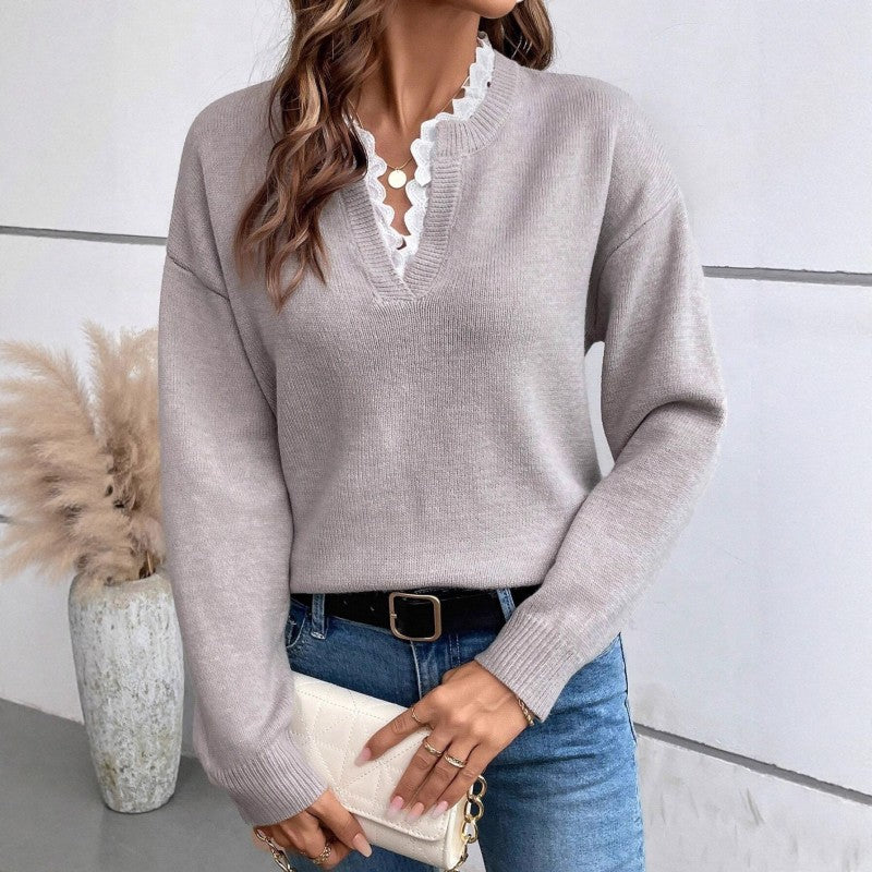 👚💕 2026 damski top dzianinowy – elegancki krój, miękki materiał, ciepły komfort na jesień i zimę