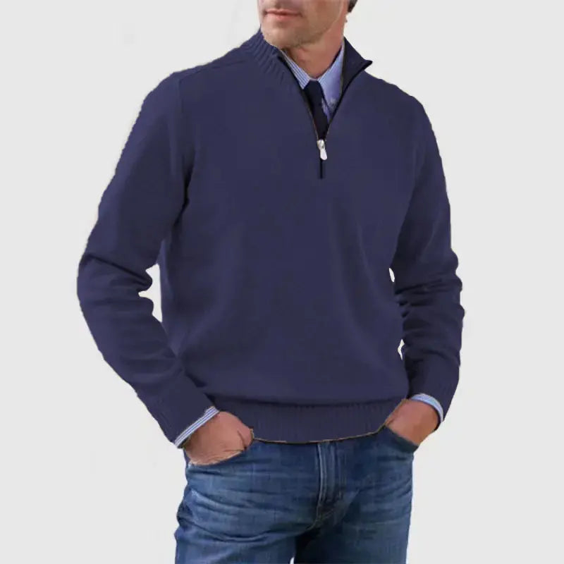 【L-5XL】Priljubljeni topli puloverji z zadrgo za jesen in zimo