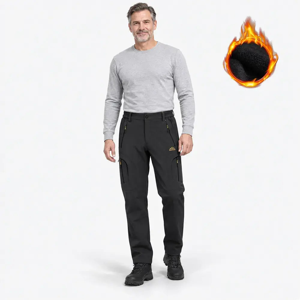【M-6XL】Moške softshell hlače za aktivnosti na prostem – podložene, hitro sušeče, raztegljive, odporne proti vetru in vodi ter zračne