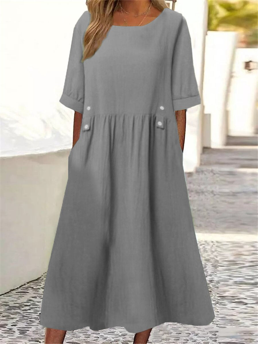 🏆👗Simplă și rafinată, o rochie într-o singură culoare