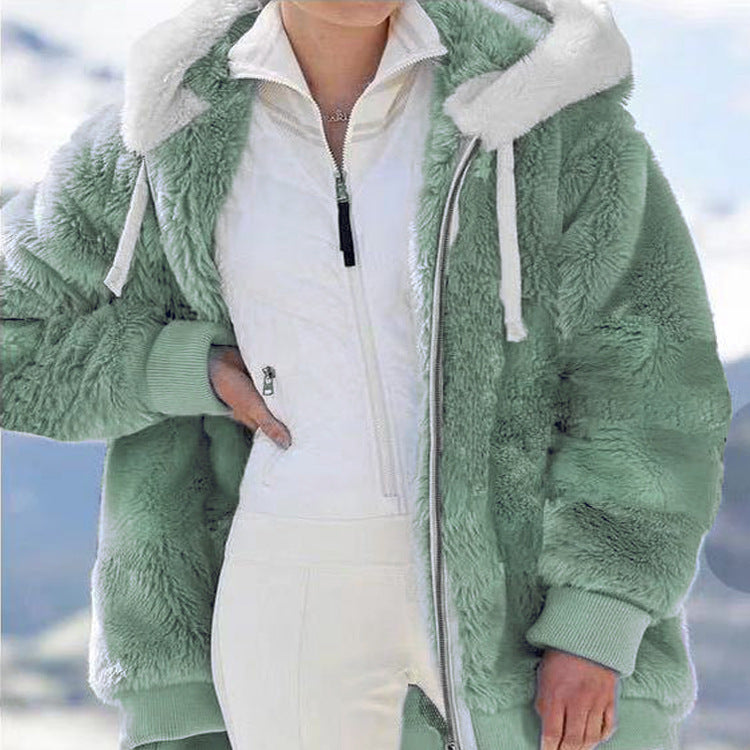 ☃️❄️[S-5XL] Γυναικείο Μπουφάν με Χοντρό Πλούσιο Ρίγες σε Αντίθεση 2025