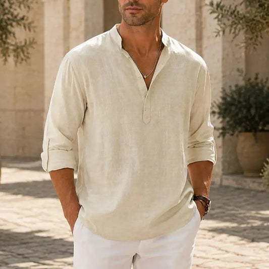 👕😍Poslední den – 50% sleva!【S–5XL】Pánská letní košile z kvalitní bavlny a lnu, prodyšná a pohodlná