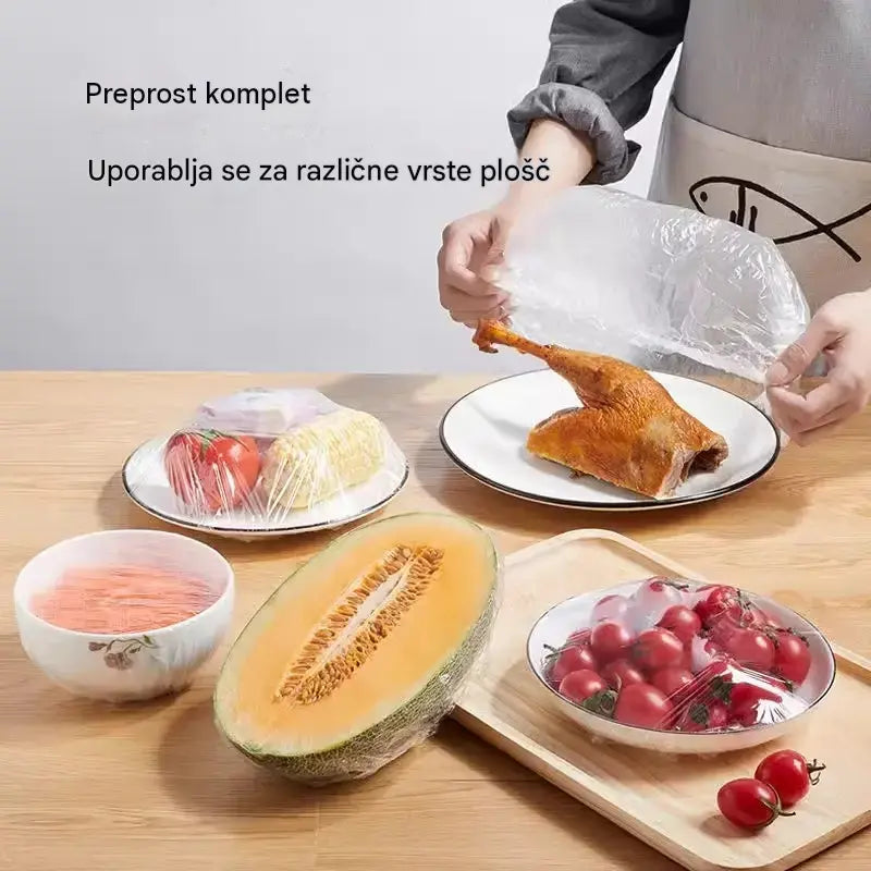 🔥【Posebna ponudba zadnjega dne: 50 % popust】✨500 vrečk za večkratno uporabo in fleksibilnih plastičnih ovojnic, varnih za živila