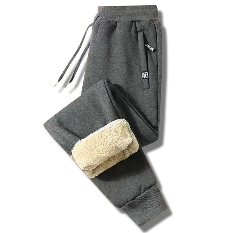 【M–5XL】Moške zimske trenirka hlače z debelo podlogo iz šerpa flisa – tople in udobne (40–100 kg)