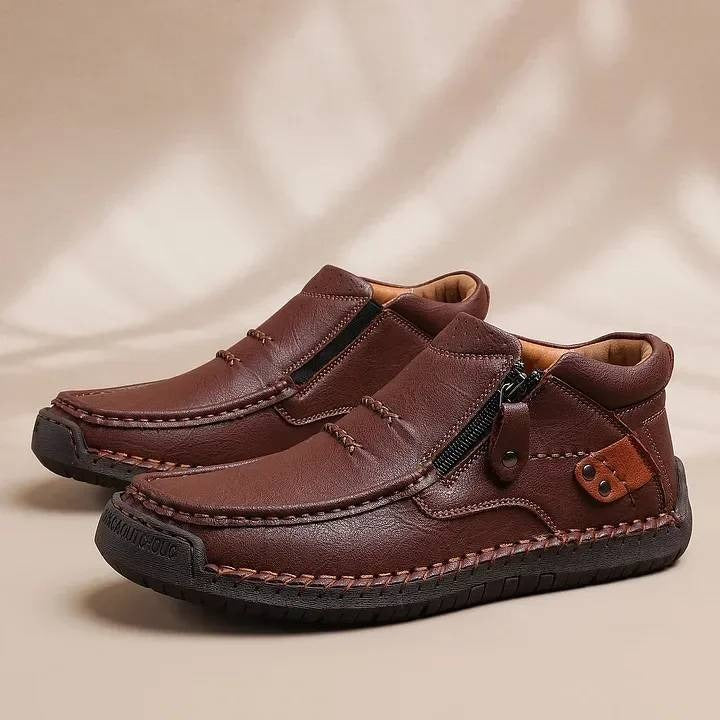 ✨🥾【Visokokakovostni moški čevlji】【Velikosti 38-48】Moški šoferski škornji, vrhunsko usnje, podpora stopalnega loka