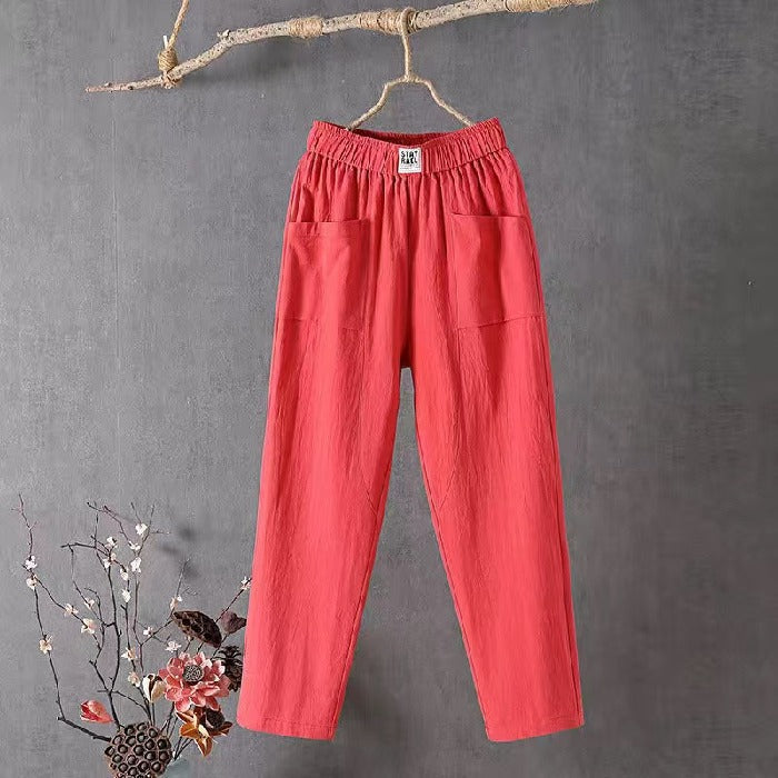 🌿🌈【M-4XL】2026 Wiosna Nowe Damskie Spodnie Szerokie Nogawki Wygodne Spodnie Casualowe