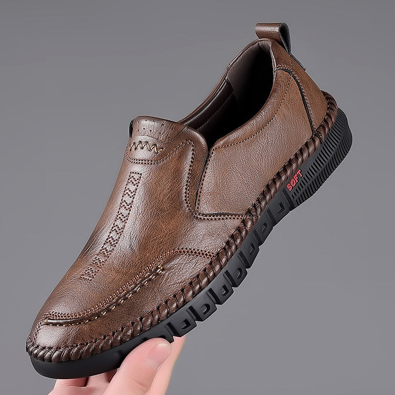 👞【39-44】2026 nowe męskie oryginalne skórzane buty casualowe miękka podeszwa antypoślizgowe oddychające skórzane buty