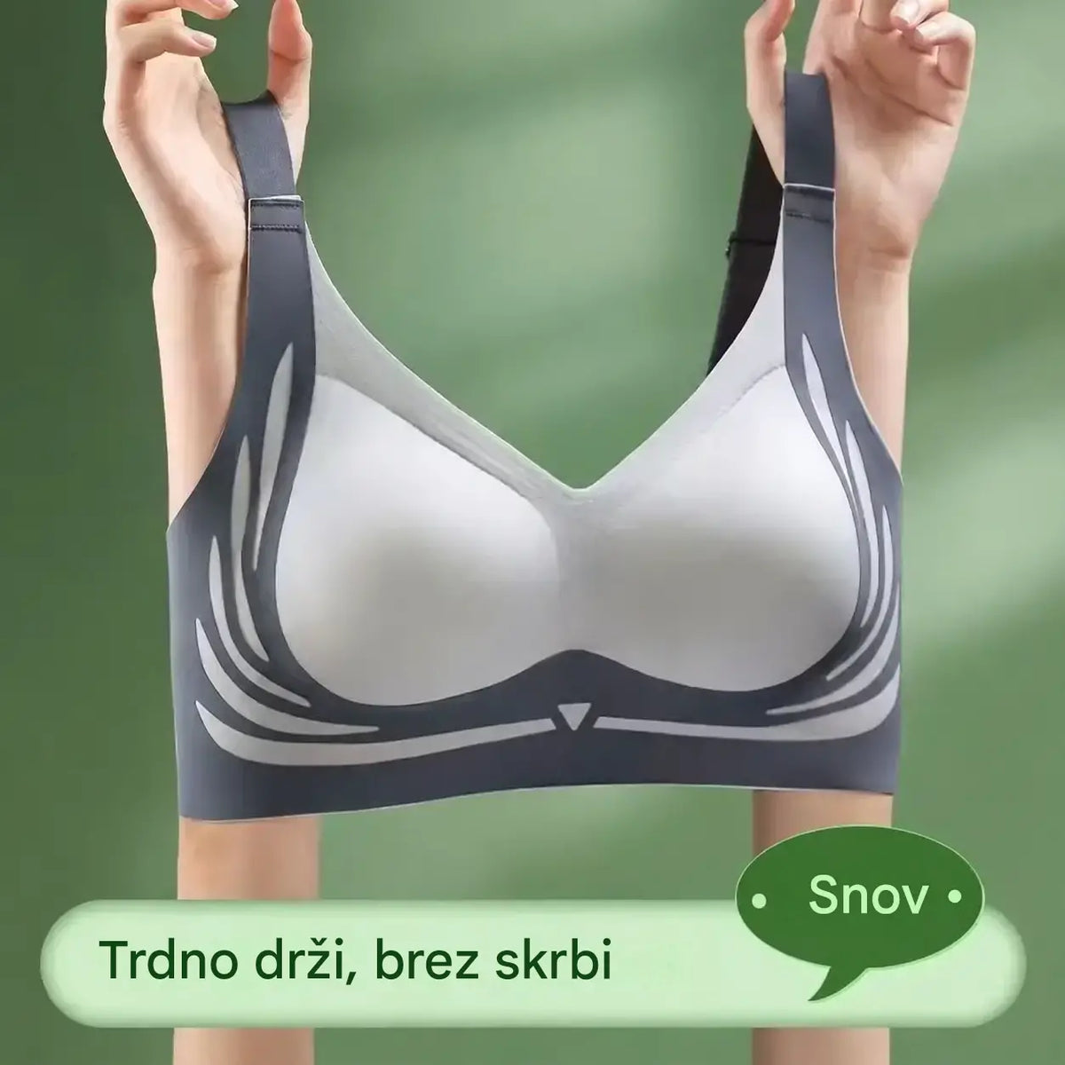 【50 % popust】😍【Komplet 3 kosov】Ženski modrček brez kosti❤️【Primeren za telesno težo 40–85 kg】