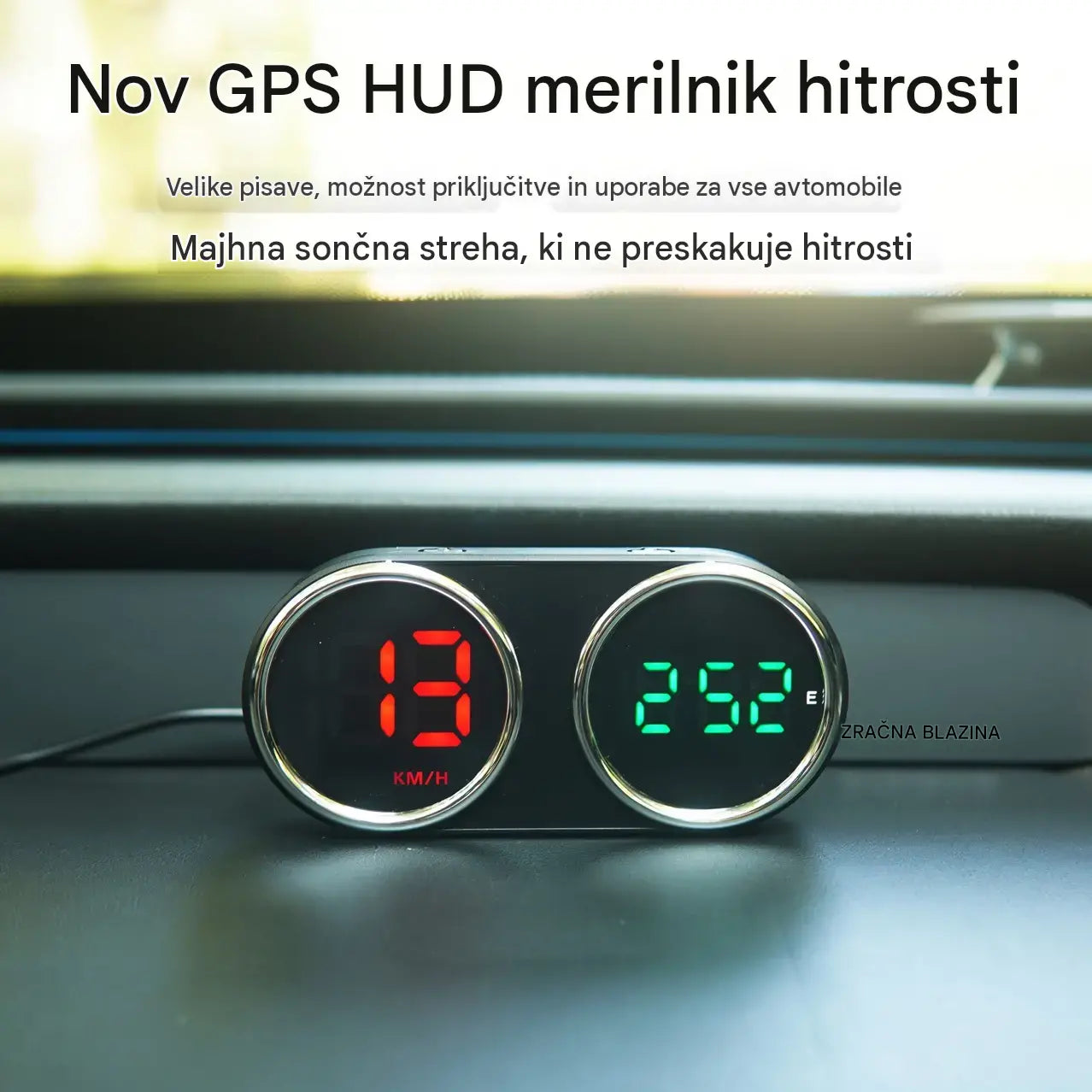 【Švicarska vojaška GPS navigacija "Izogibanje kazni"】Nov GPS merilnik hitrosti in vrtljajev z zaslonom HUD【1 kos za 26 evrov【USB vmesnik】