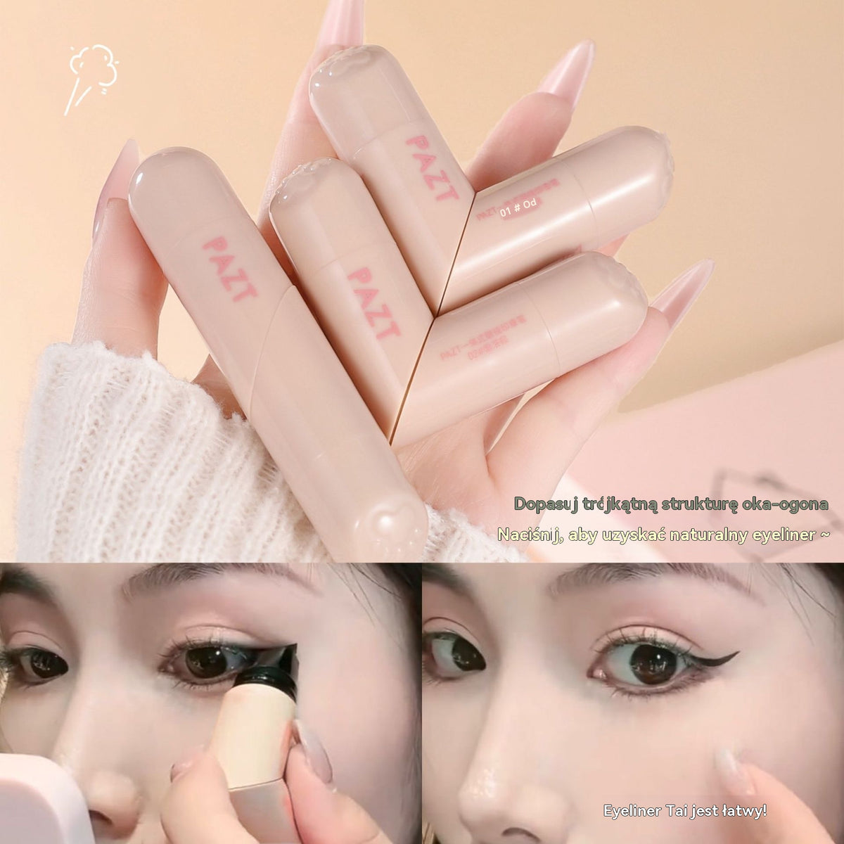 💥Kup 1, a 1 dostaniesz gratis —🤩Najpopularniejszy🔥Bestseller 2026 roku🔥Wodoodporny i odporny na rozmazywanie płynny eyeliner