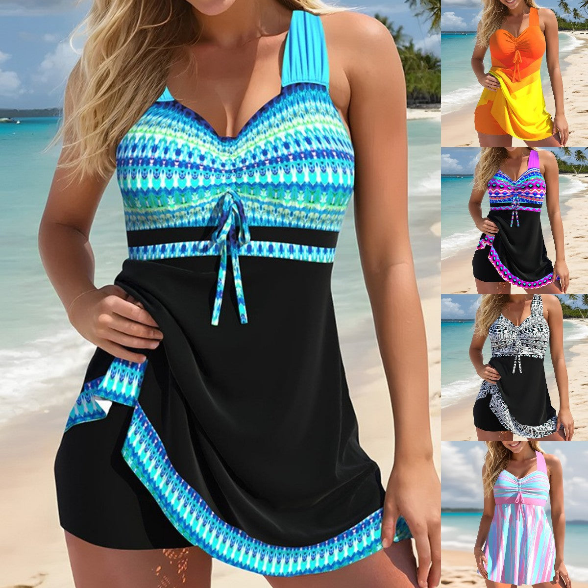 🏊‍♀️👙【Kopalke + kopalne hlače】【S-5XL】Eleganten komplet kopalk visoke kakovosti