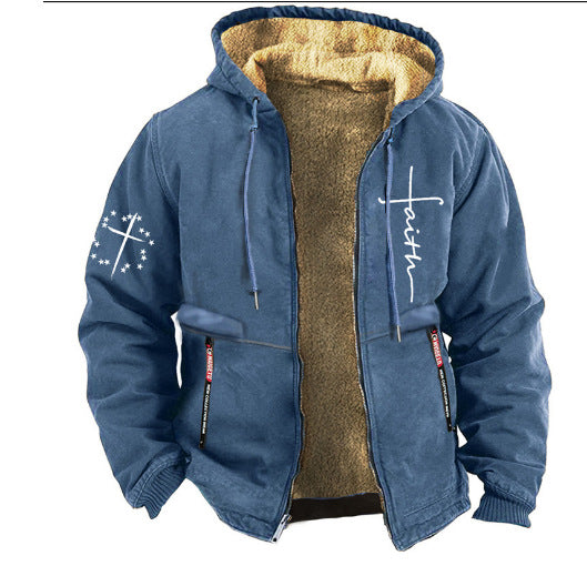 【S-3XL】 Ανδρικό μοντέρνο φθινοπωρινό χειμερινό χοντρό βελούδινο casual μπουφάν