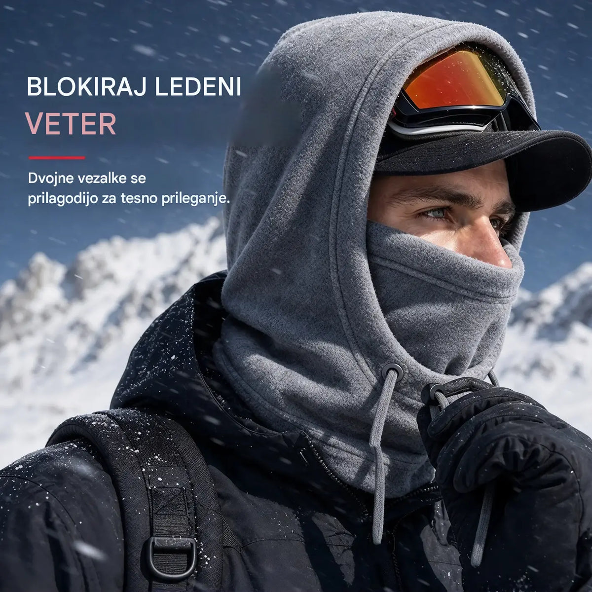 ❄️🧣 Zimska termo podkapa iz flisa | Debela, proti vetru odporna podkapa za smučanje, kolesarjenje, vožnjo z motorjem in dejavnosti na prostem 🏍️🚴‍♂️