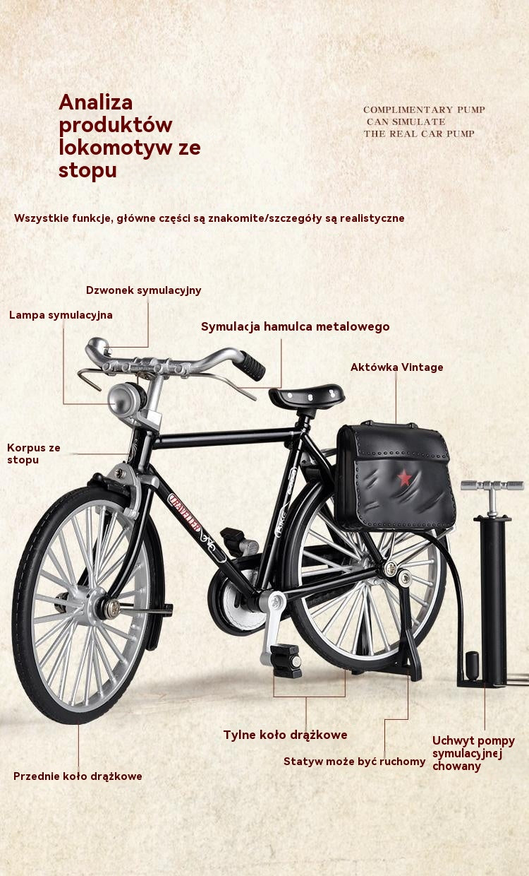 🧩🚲️ Symulacyjna zabawka do samodzielnego montażu roweru ze stopu