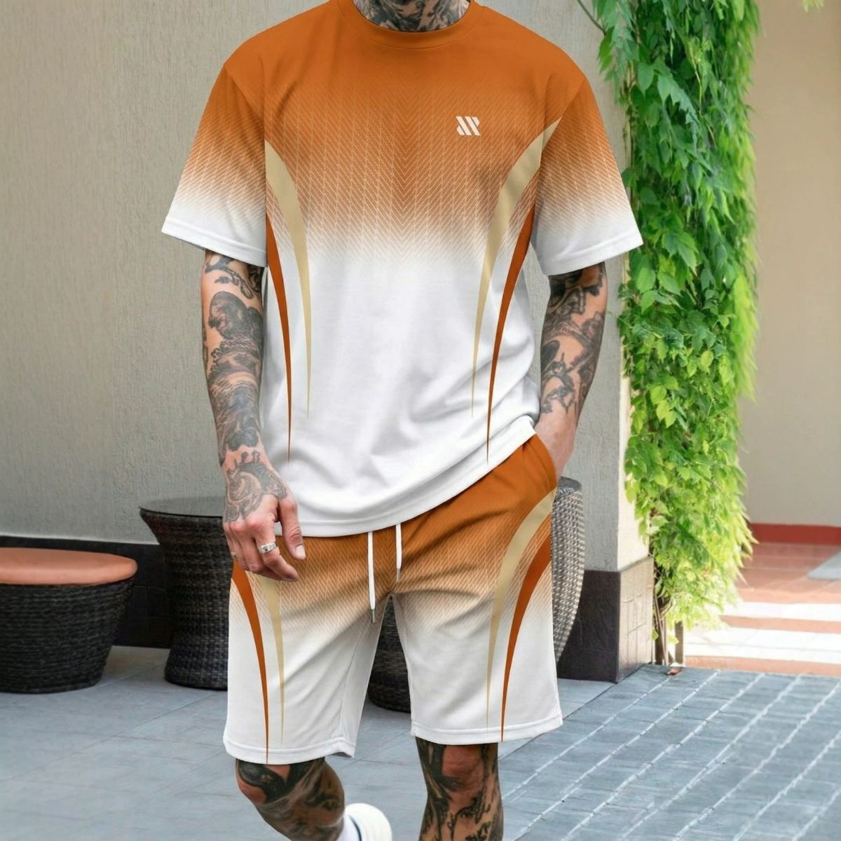 🔥 T-Shirt + Spodenki z Gradientem. Komfort i Styl na co dzień