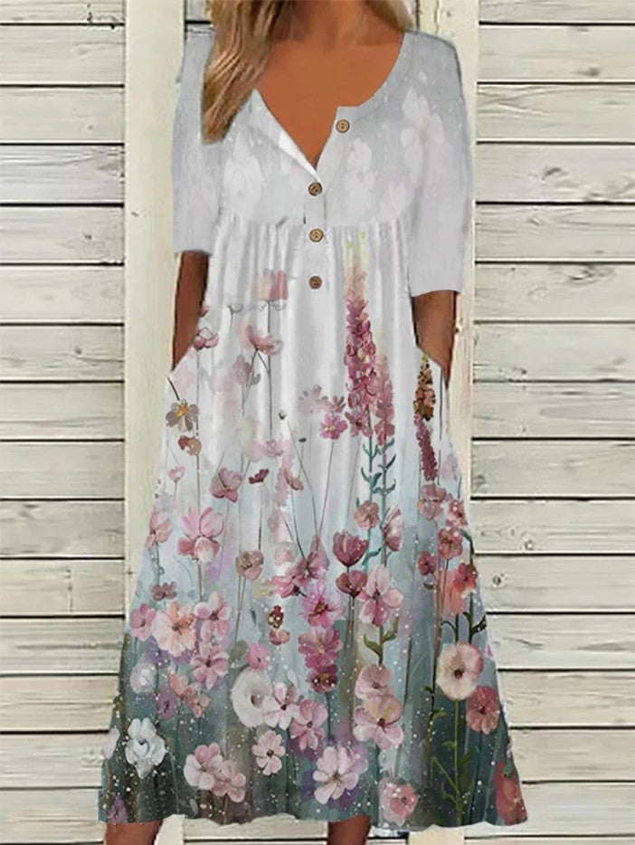 🎀【Oferta specjalna】【S–5XL】👗Elegancka sukienka midi styl i wygoda na każdą okazję