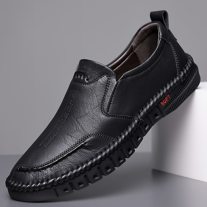 👞【39-44】2026 nowe męskie oryginalne skórzane buty codzienne miękka podeszwa antypoślizgowe oddychające skórzane buty