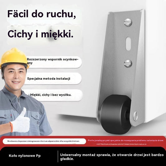 【8 kółek + 32 śruby】🚪 Wspornik drzwi przesuwnych z kółkami – cichy, regulowany i łatwy w montażu 🔧