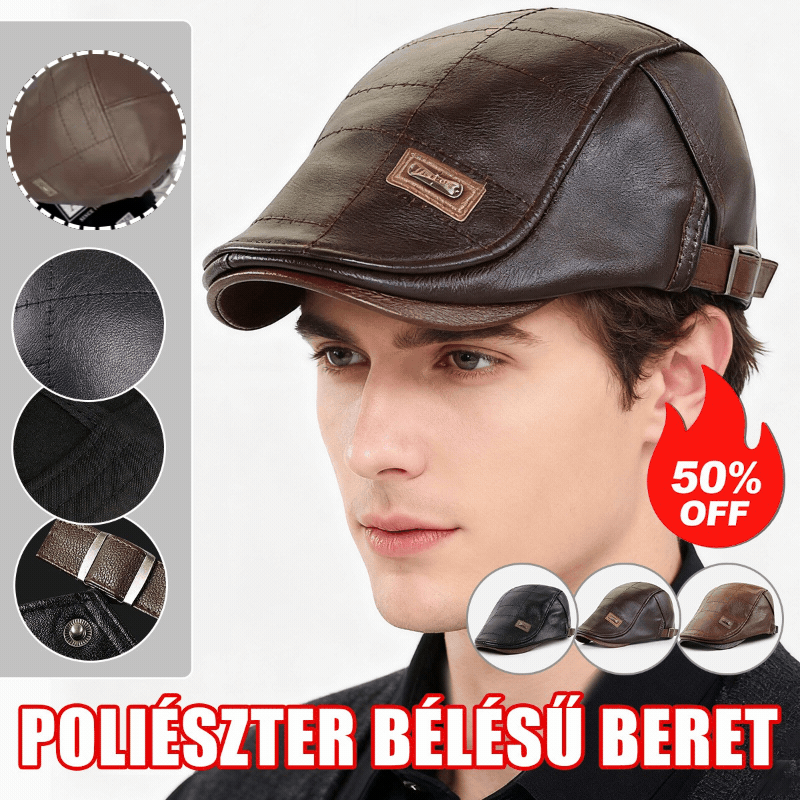 🔥 Retro stílusú, kiváló minőségű, természetes bőrű, mindenhez illeszkedő sapka
