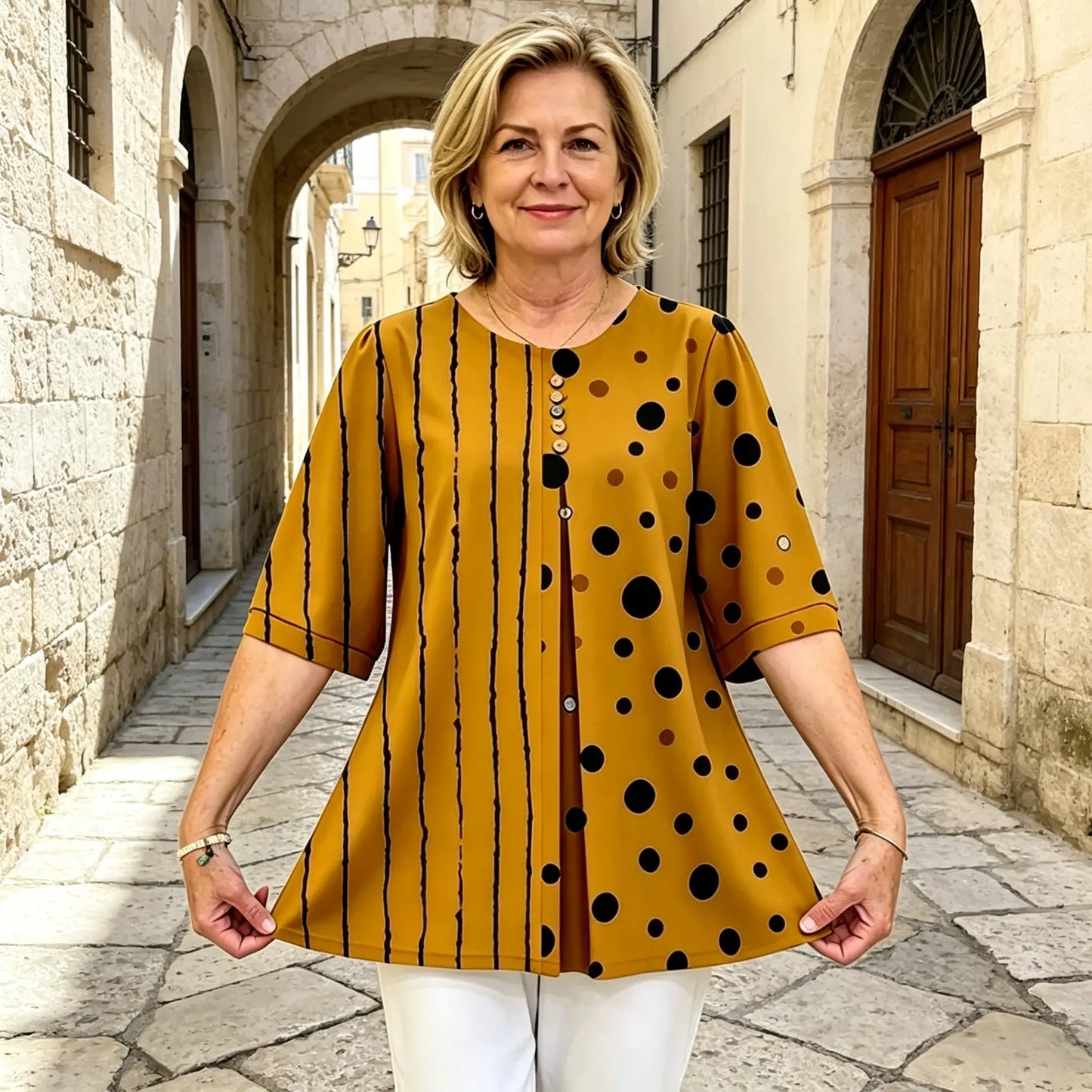 👚Poletna bombažna majica s potiskom