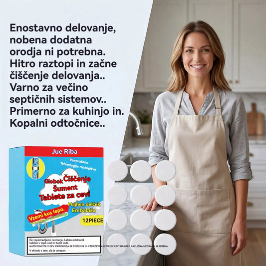 🥳3 pakiranja 💞 Močne šumeče tablete za čiščenje odtokov, hitro raztopijo maščobo in zamašitve zaradi las, antibakterijsko čistilo za odtoke in dezodorant za umivalnike, stranišča in talne odtoke.