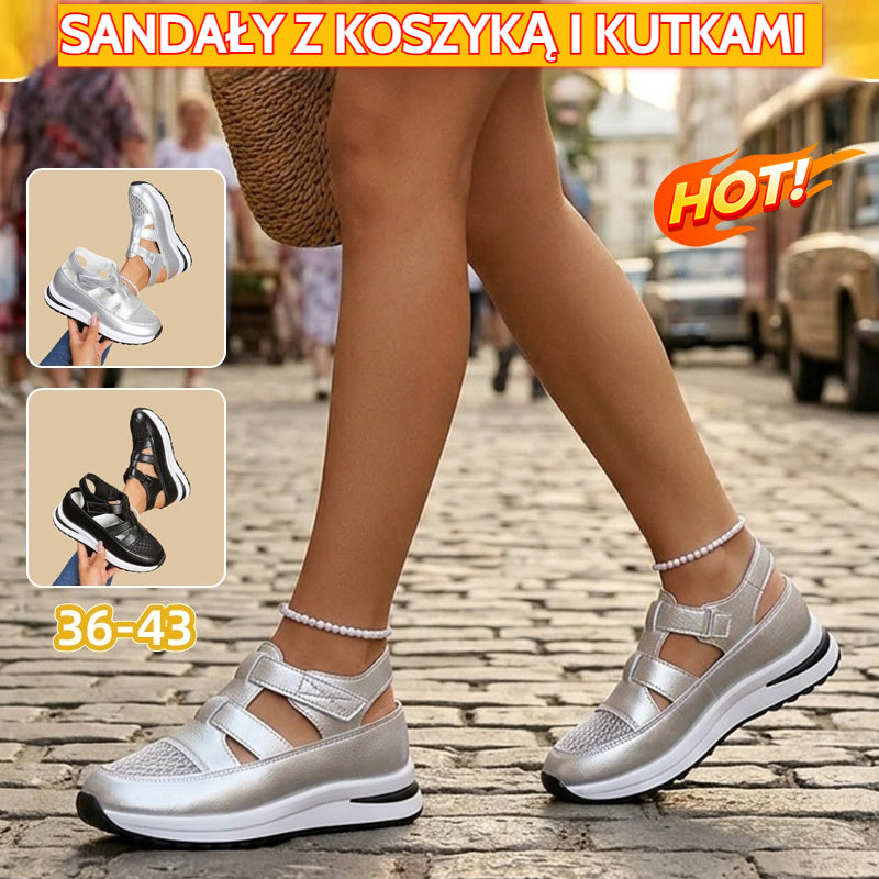 🔥【36-43】Damskie sandały sportowe na platformie – przewiewny materiał siatkowy, miękka i wygodna podeszwa.