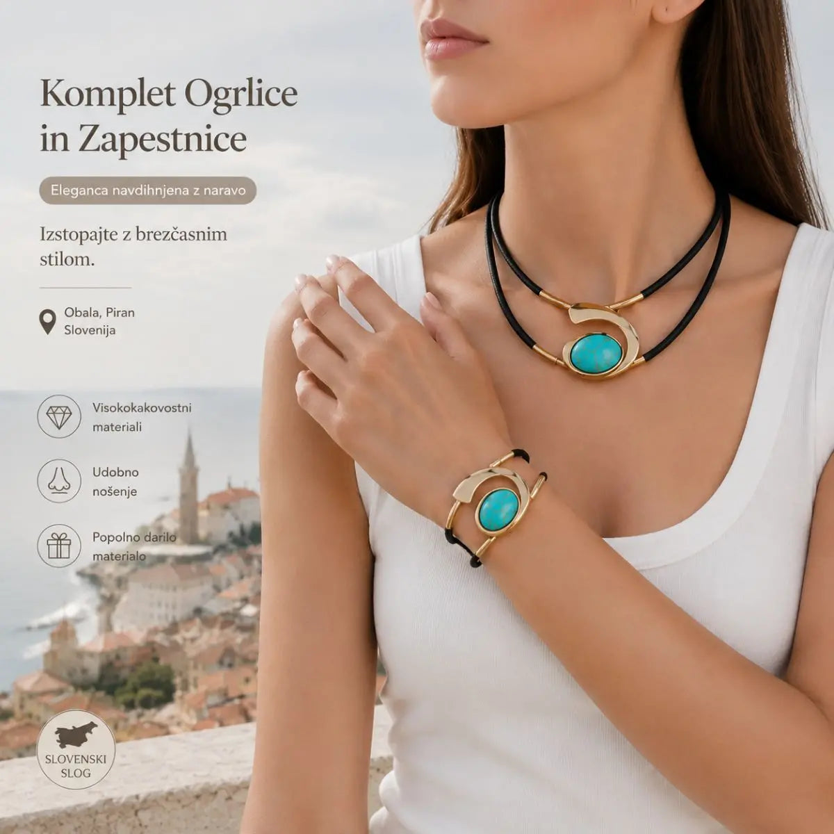 ✨🔥【Kup jeden, a drugi dostaniesz gratis】Zestaw naszyjnika i bransoletki w stylu boho z kamieniami szlachetnymi