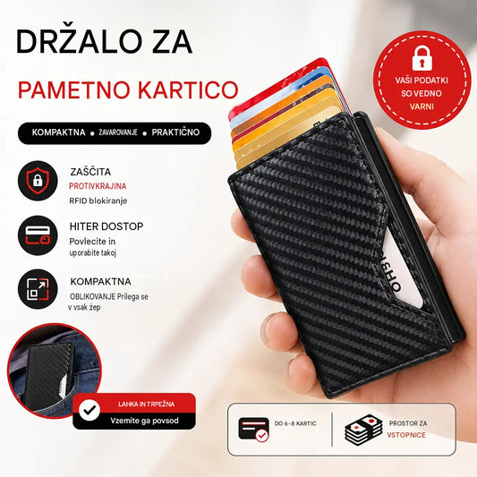 🔒 Pametna denarnica z RFID-jem – hiter dostop in vrhunski slog