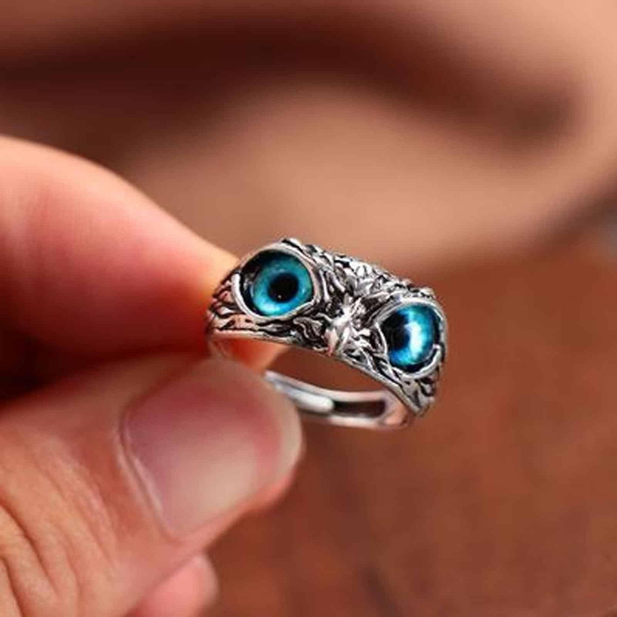 【Kup 1, a 1 dostaniesz gratis】💍Atrakcyjny posrebrzany pierścionek z sową🦉