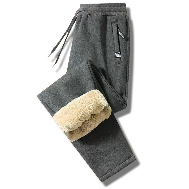 【M–5XL】Moške zimske trenirka hlače z debelo podlogo iz šerpa flisa – tople in udobne (40–100 kg)
