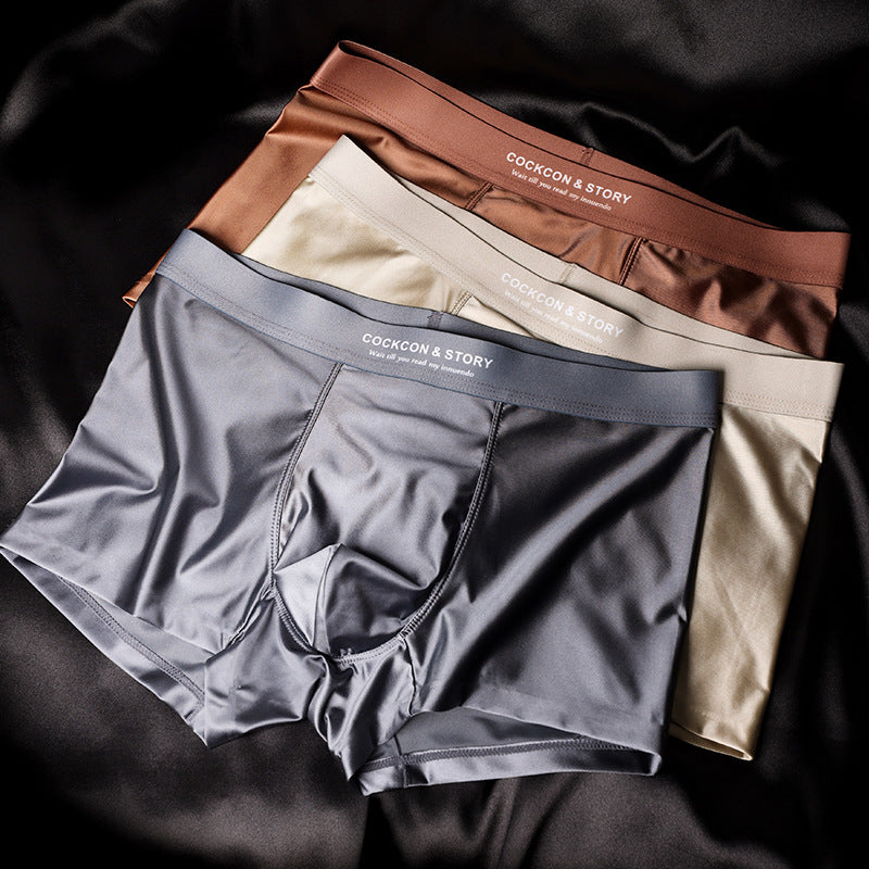 🔥😎【50% SLEVA】Pánské antibakteriální boxerky 10A — prodyšné, měkké, bezešvé, z ledového hedvábí, luxusní satén.
