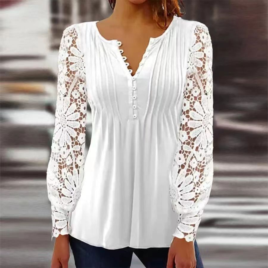 🎁【Promocja ograniczona czasowo】【S-3XL】🔥💥Wysokiej jakości tkaniny jedwabne są zbierane raz na trzy lata, Ażurowe koronkowe wykończenia pozwalają wyrazić osobisty styl, nie będąc krzykliwymi.