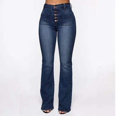 🔥👖【S-4XL】Damskie spodnie z wysokim stanem i rozszerzanymi rękawami