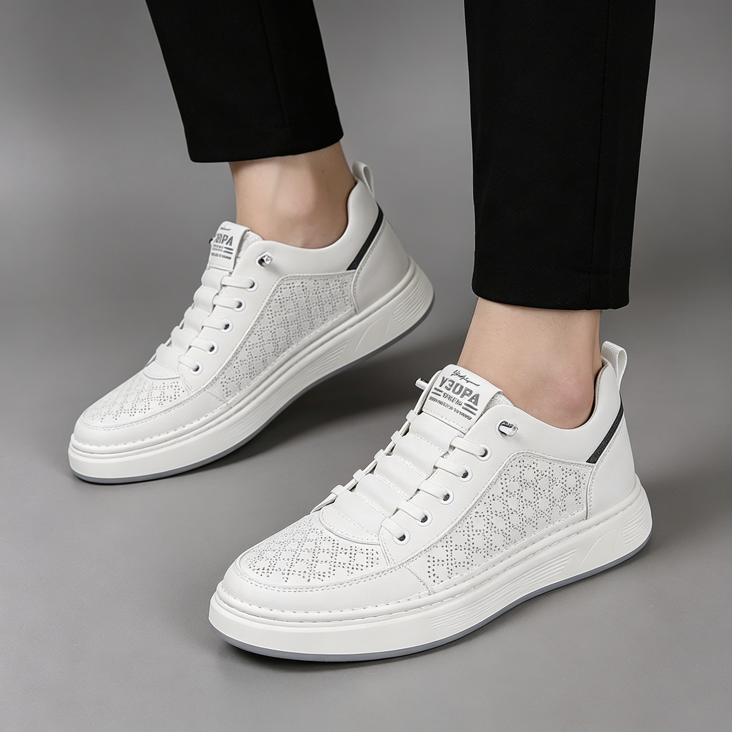 【39-44】2026 Męskie oddychające skórzane buty biznesowe casual