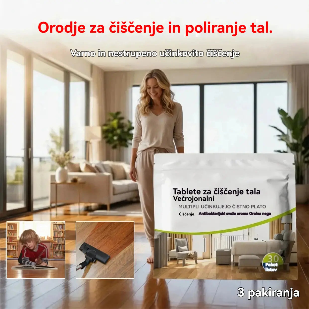 🏠🔥【3 pakiranja za 22 evrov】Ti robčki za čiščenje tal imajo lastnosti odstranjevanja madežev in poliranja.