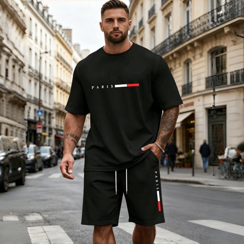 🔥👌【S-5XL】Dwuczęściowy letni zestaw sportowy dla mężczyzn: idealny do noszenia na co dzień i do swobodnego relaksu w domu✅Płatność przy odbiorze