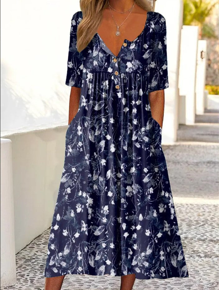 🎀【Oferta specjalna】【S–5XL】👗Elegancka sukienka midi styl i wygoda na każdą okazję