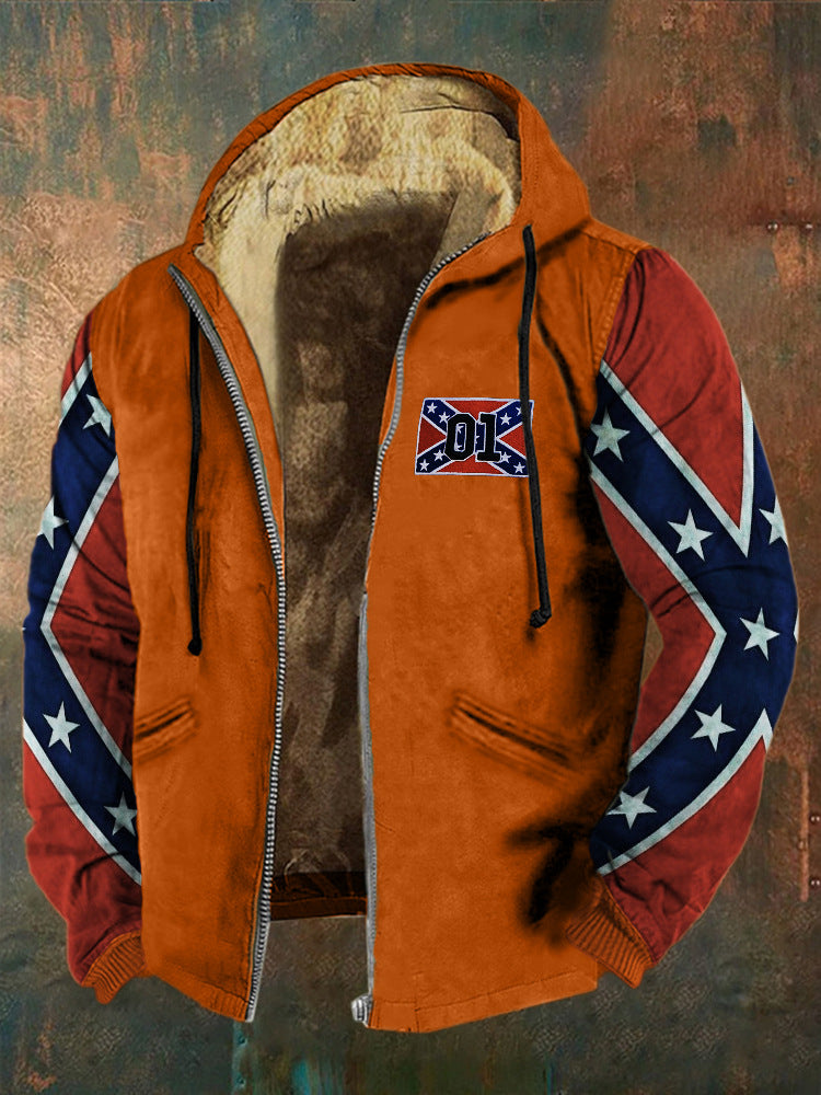 🧥✨【S-5XL】🔥Νέα ανδρική μπλούζα με κουκούλα και φερμουάρ, ρετρό, με τρισδιάστατη ψηφιακή εκτύπωση