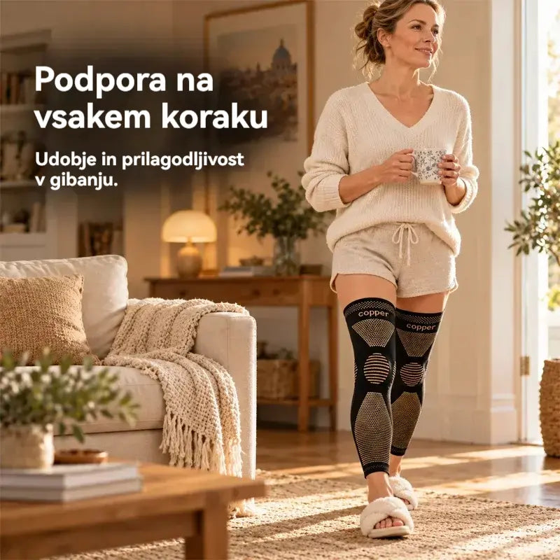 2 izdelka za 25 € 🦵 Dolga elastična najlonska opornica za koleno | Kompresijsko prileganje, toplota in prožnost za šport ter vsakodnevno uporabo