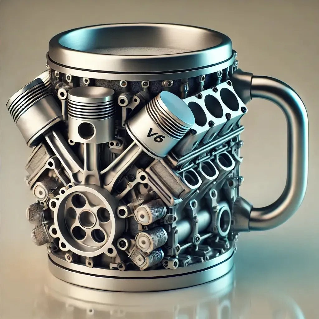 🎁☕Kavni vrček iz nerjavečega jekla Creative Engine V6V8
