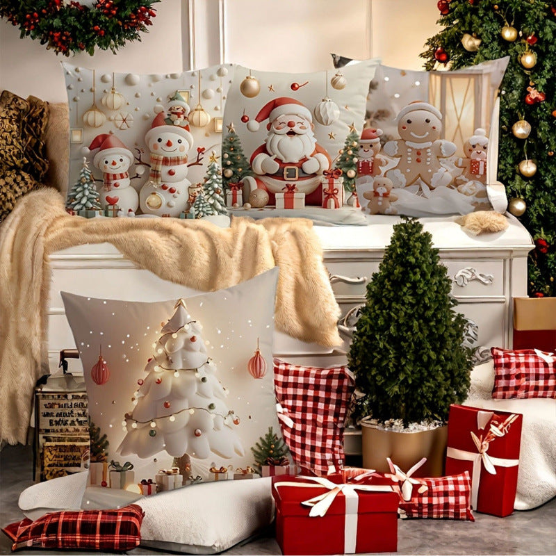 🎅🎄Jastučnica s božićnom tematikom 【Set od 4 dijela】