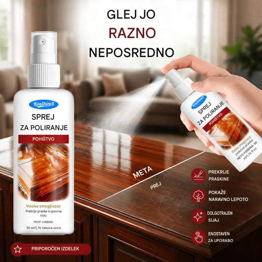 【Kupite 1, dobite 1 gratis】🪑 ✨ Sijajno loščilo za pohištvo v nekaj sekundah obnovi les in vinil.