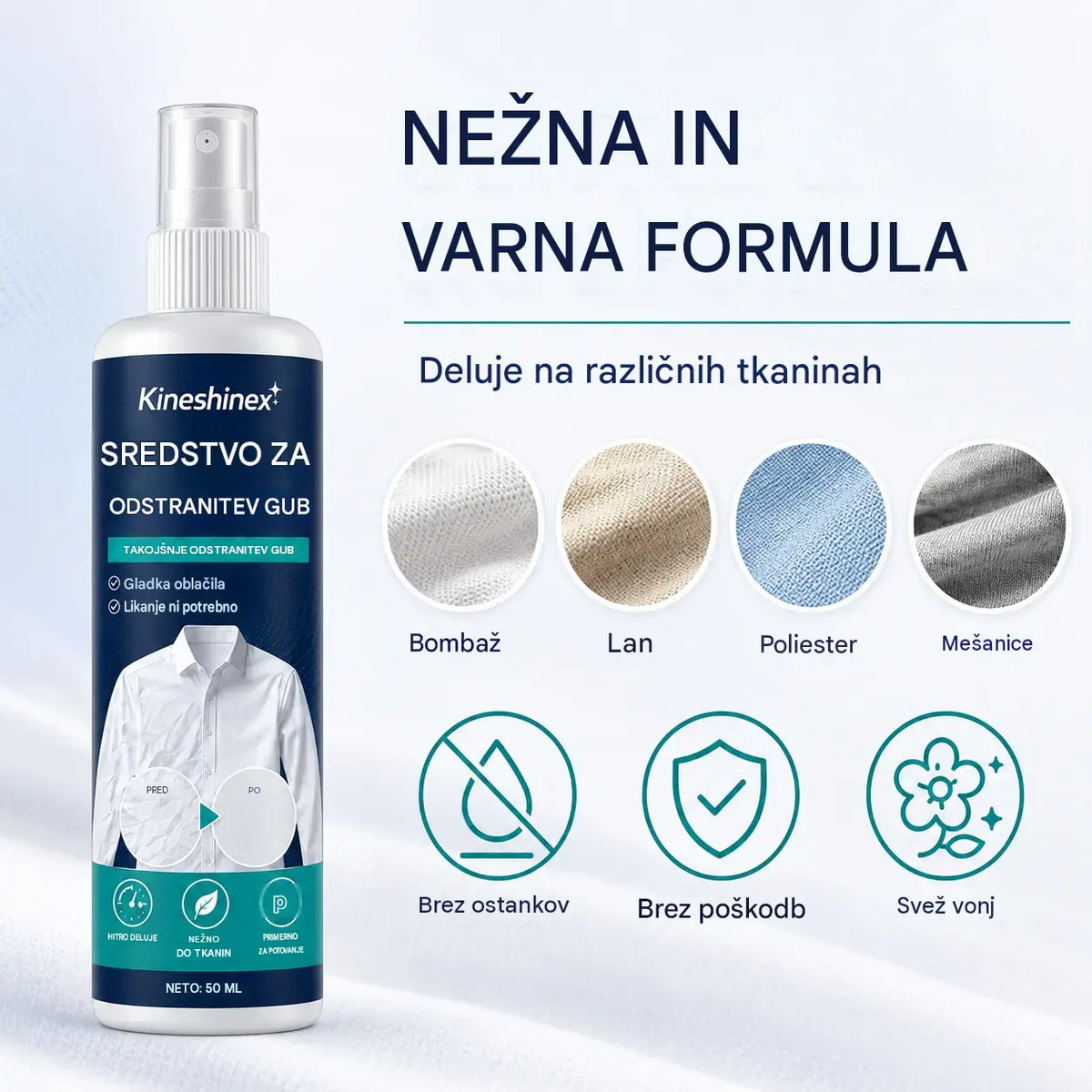 3 stekleničke za 24 € 👔 Sprej proti gubam na oblačilih ✨ Takoj odstrani gube: likanje ni potrebno, idealno za potovanja, preprečuje statično elektriko in oblačilom podari svež vonj.