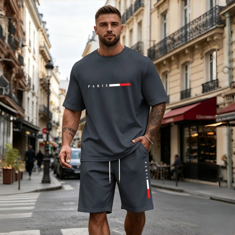 🔥👌【S-5XL】Dwuczęściowy letni zestaw sportowy dla mężczyzn: idealny do noszenia na co dzień i do swobodnego relaksu w domu✅Płatność przy odbiorze