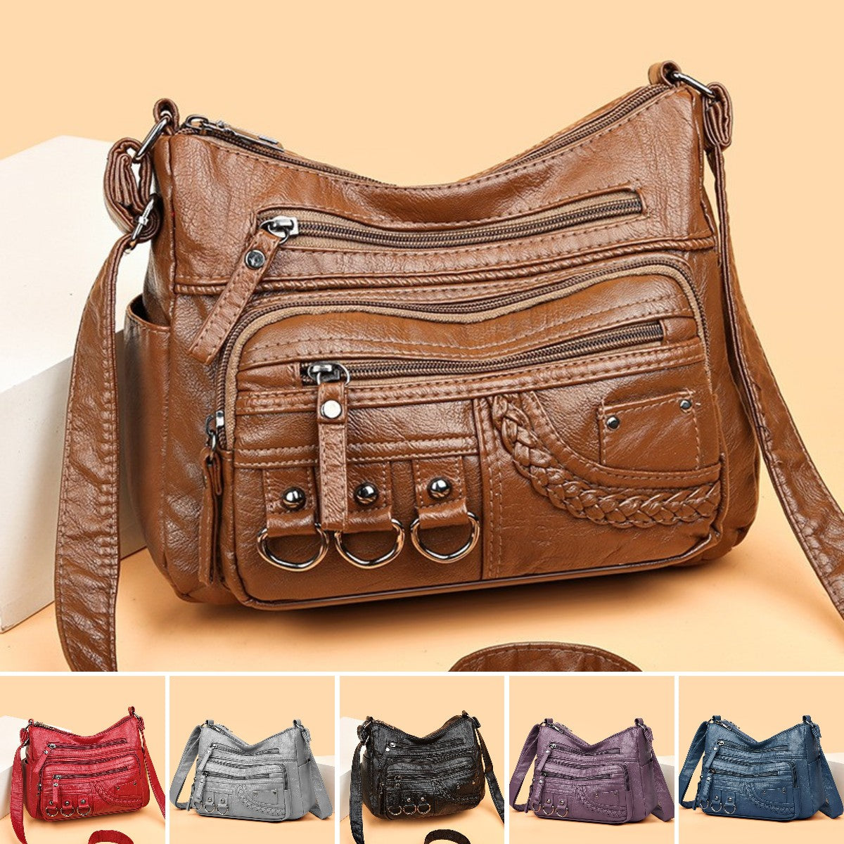 💥【50% zniżki przez ograniczony czas】👜Nowa torebka na ramię/crossbody z miękkiej skóry o dużej pojemności 2026
