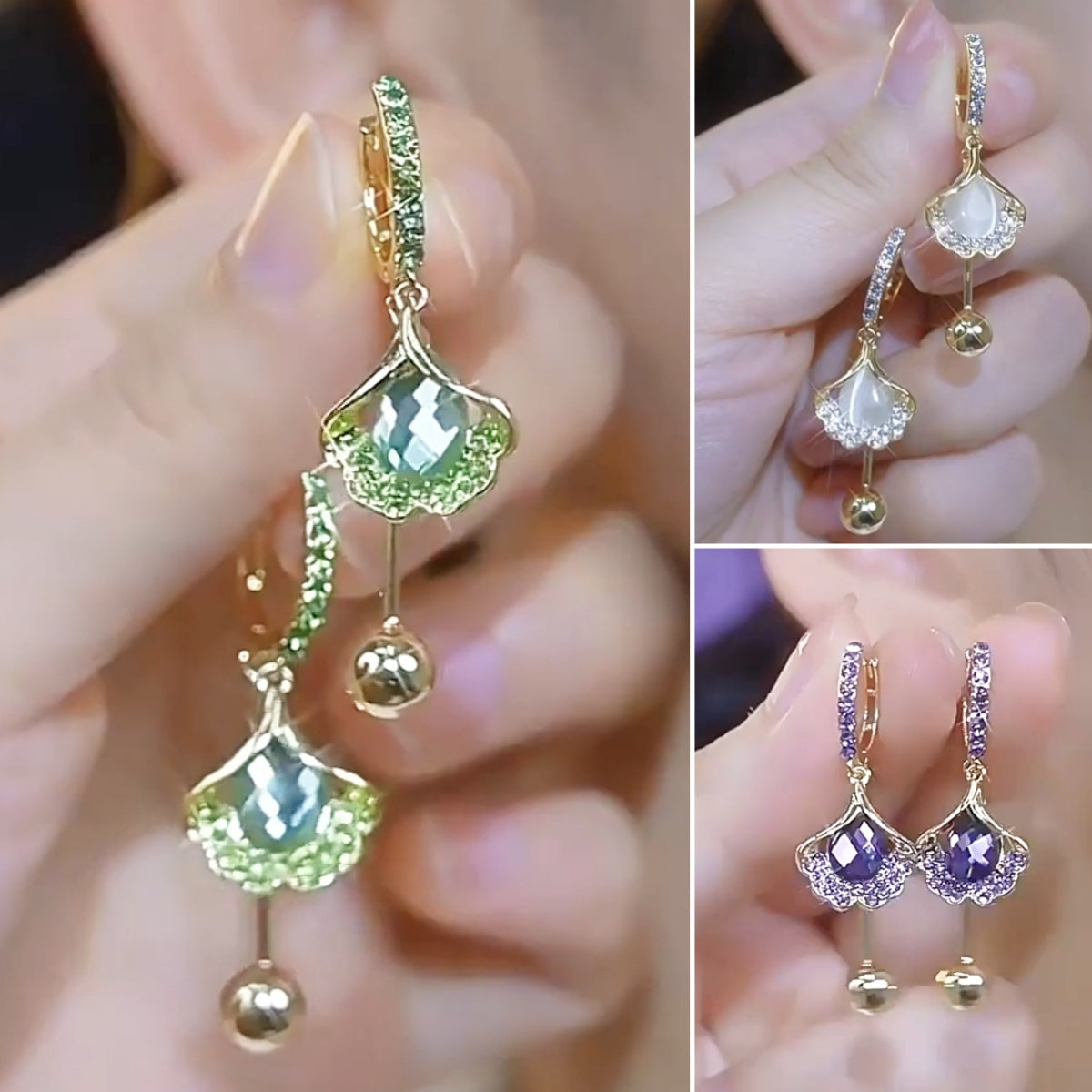 🔥✨【Kup 1, otrzymaj 2 gratis】💓Kolczyki w kształcie kociego oka, modne i wykwintne kolczyki.