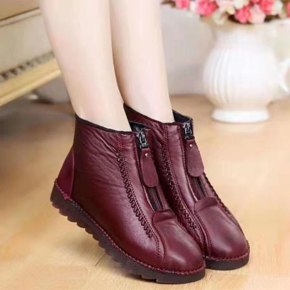 ✨【35-41】Włoskie, ręcznie robione damskie botki, z prawdziwej skóry, miękka podeszwa, wodoodporne i antypoślizgowe