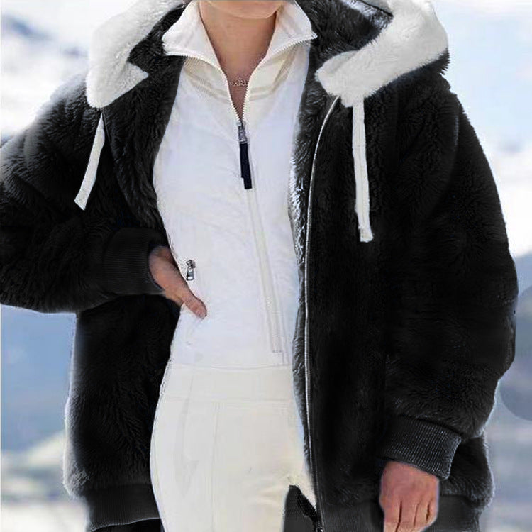 ☃️❄️[S-5XL] Γυναικείο Μπουφάν με Χοντρό Πλούσιο Ρίγες σε Αντίθεση 2025